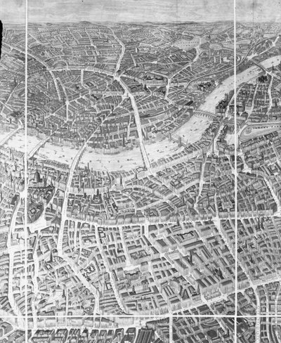 Balloon View of London by English School